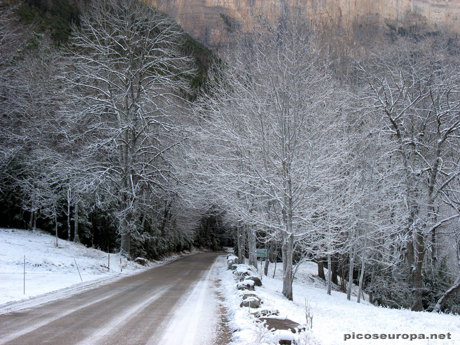 Invierno en la Pradera de Ordesa, Pirineos de Huesca, Aragon, Parque Nacional de Ordesa y Monte Perdido